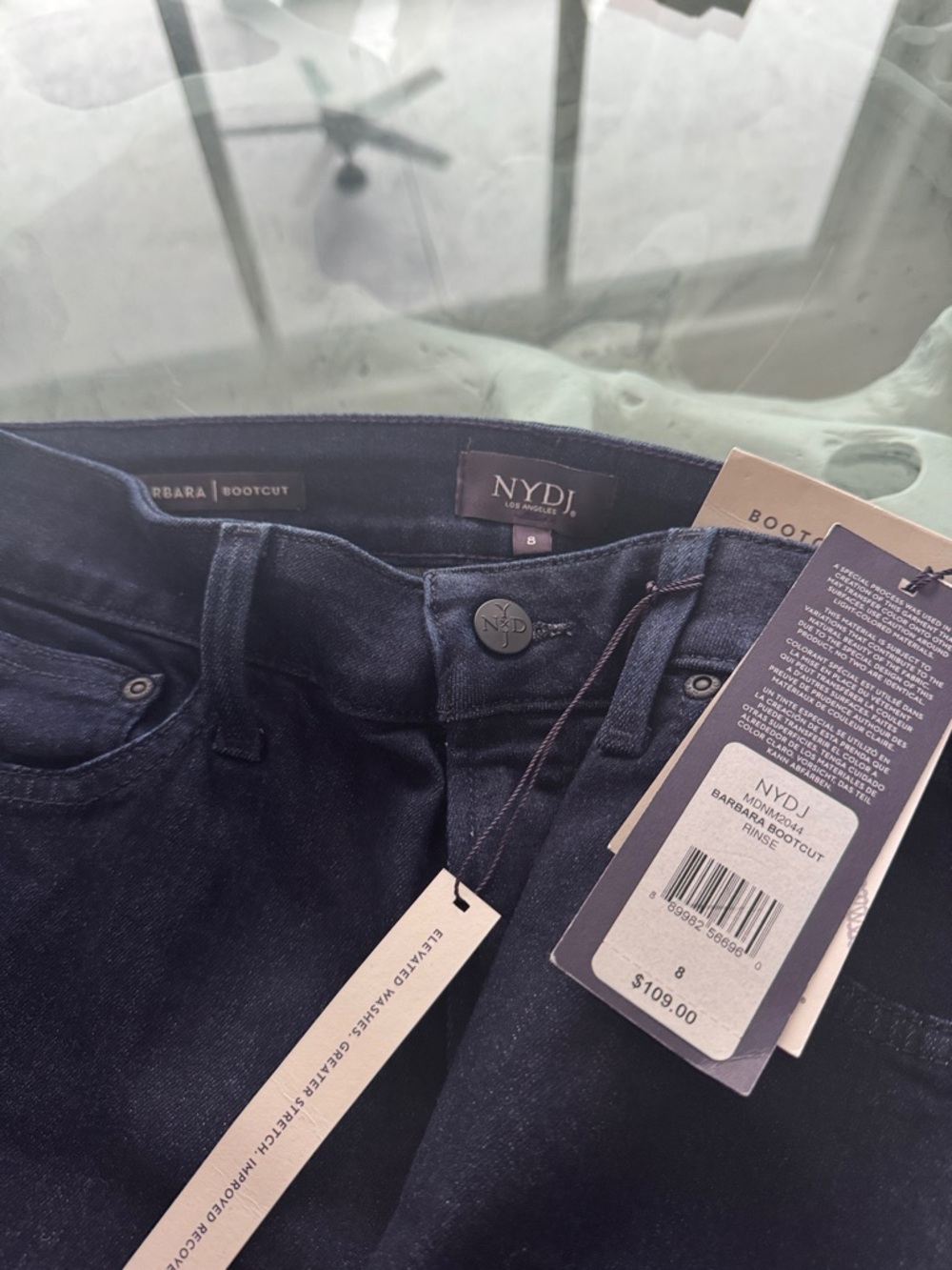 NYDJ Barbara Bootcut Jeans in Dark Indigo NWT Size 8 - Picture 5 of 5